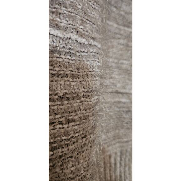 Olive + Oak Womens Size M Fuzzy Turtleneck Sweater Oversized Grey - Picture 7 of 9